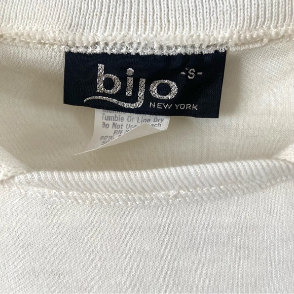 Vintage 90s white collar sleeveless blouse blue hearts cute kawaii small - Picture 6 of 6